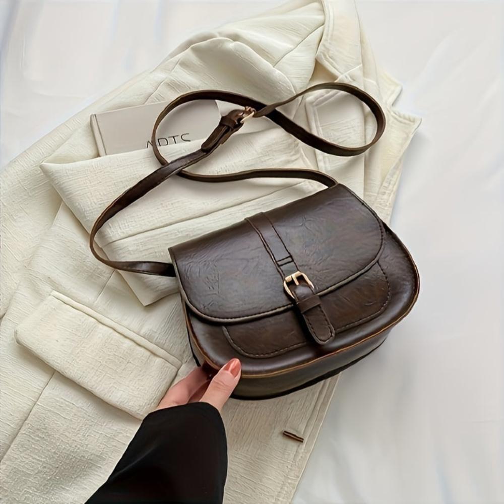 Evelyn™ | Classic Faux Leather Saddle Backpack
