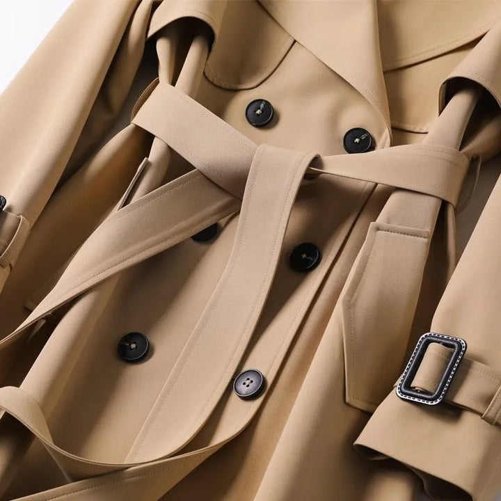 Camille – Classic Double-Breasted Trench Coat