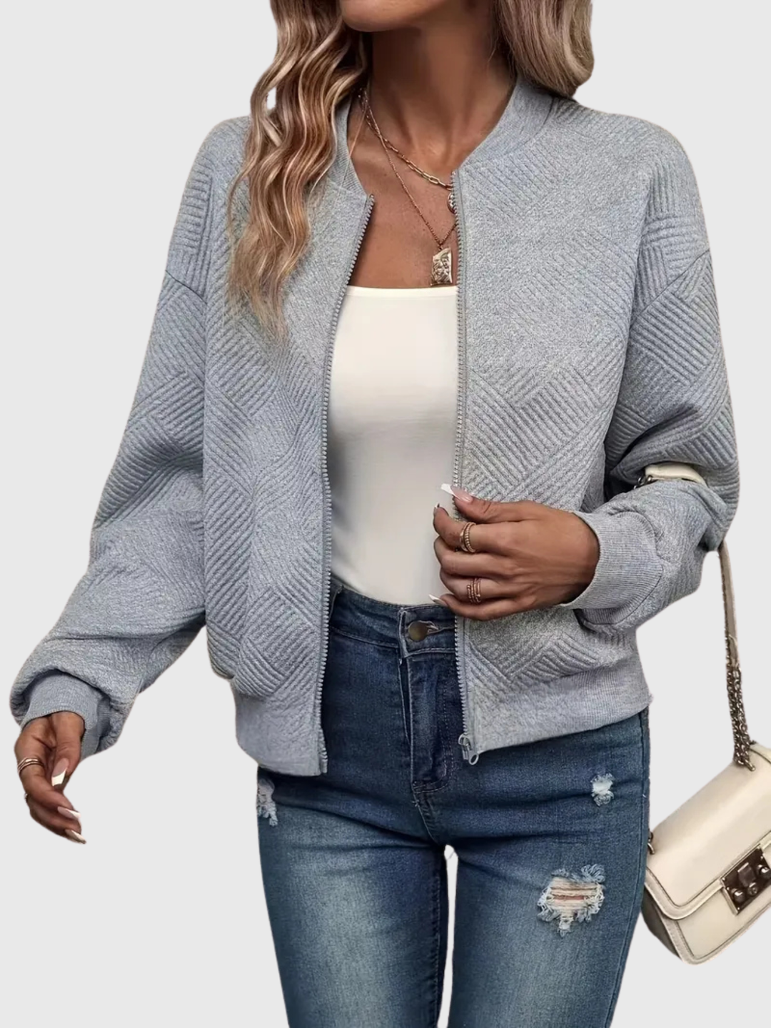 Laurie | Textured Zip Jacket