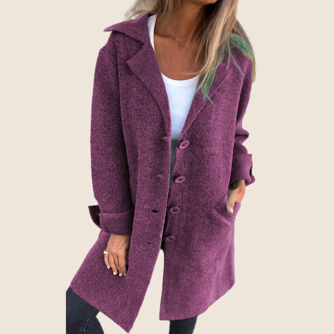 Eloise – Textured Button-Front Coat
