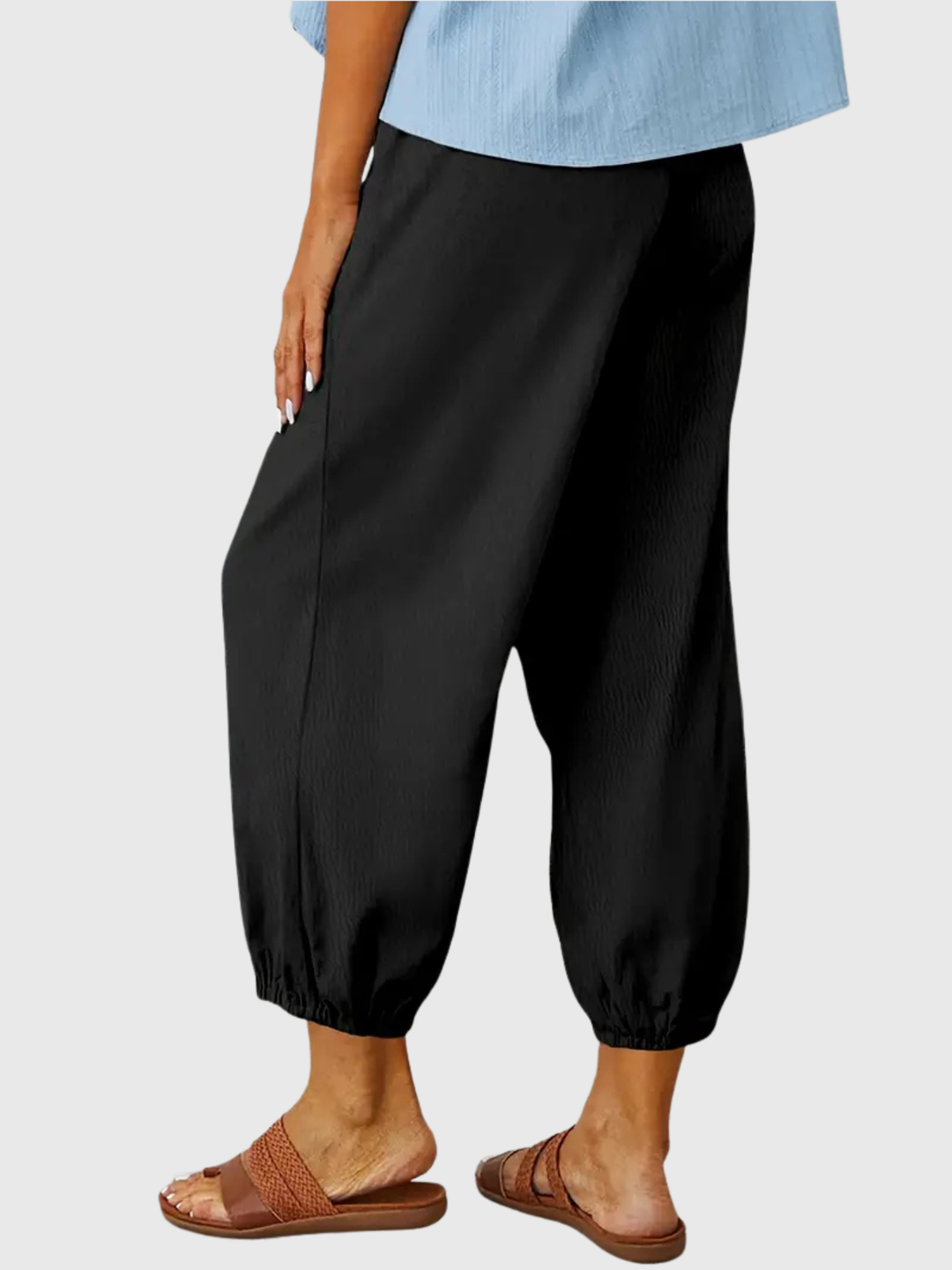 Tessa | Relaxed Button-Cuff Pants